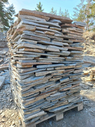 Плитняк златолит серебристый для цоколя, отмостки купить в Верхней Салде