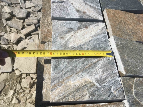 Плитка пилёная златолит Уральский для цоколя, отмостки купить в Верхней Салде